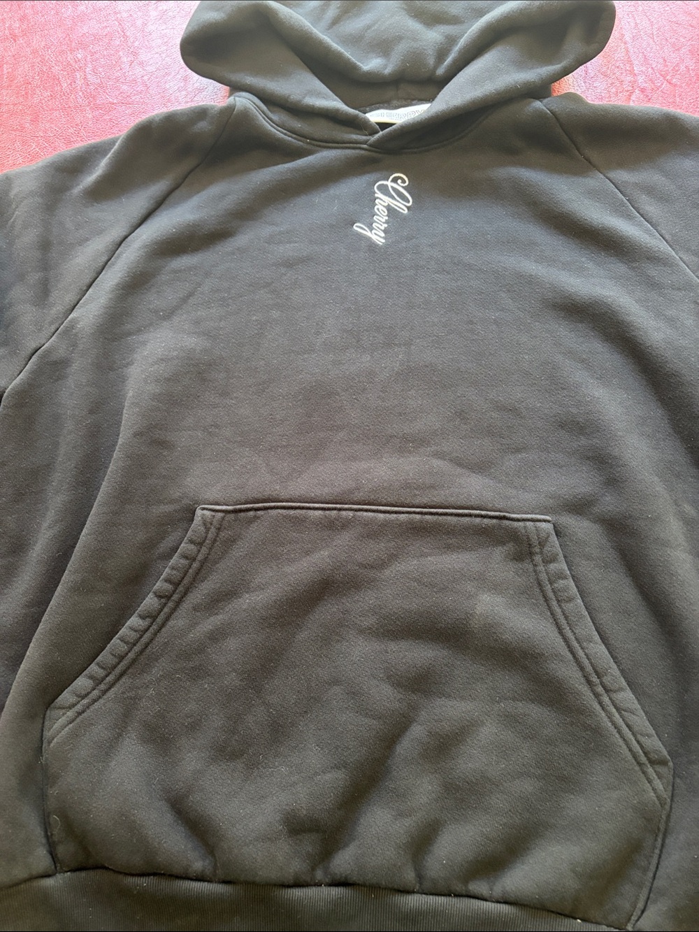 Cherry LA Black Hooded Sweatshirt with Cherry logo - Picture 4 of 5